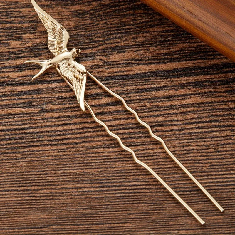Vogel-Haarnadeln Damen Blätter Haarnadeln Metall Haarspange Clip Hochzeit Brautschmuck Accessoires Hochzeit Frisur Design Werkzeuge