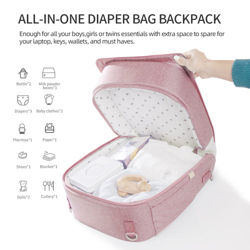 Tragbarer Wickelrucksack mit Wickelunterlage